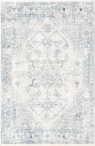 Miniatura 31 de Unique Loom Newport Collection - Alfombra de área ocre (2' x 3' 11", azul/marrón claro)