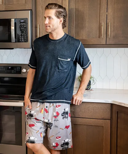 Miniatura 29 de Lazy One - Pantalones cortos de pijama para hombre, ropa de dormir