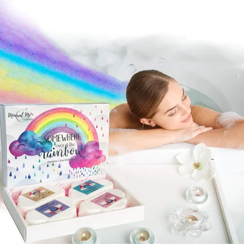 Miniatura 6 de Bombas de baño para niños, bombas de baño mágicas naturales y orgánicas con manteca de karité hidratante y aceites naturales, 4 bombas de baño