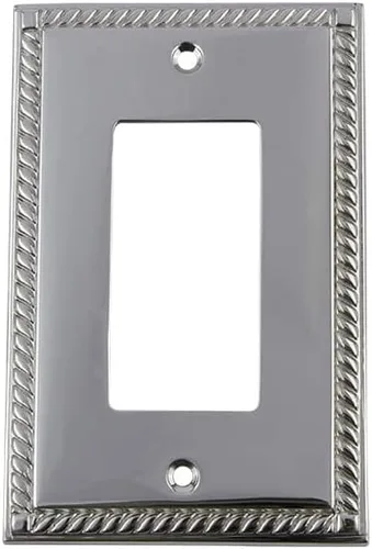 Miniatura 58 de Nostalgic Cubierta de placa de interruptor de salida eléctrica roseta de cuerda de almacén Latón pulido