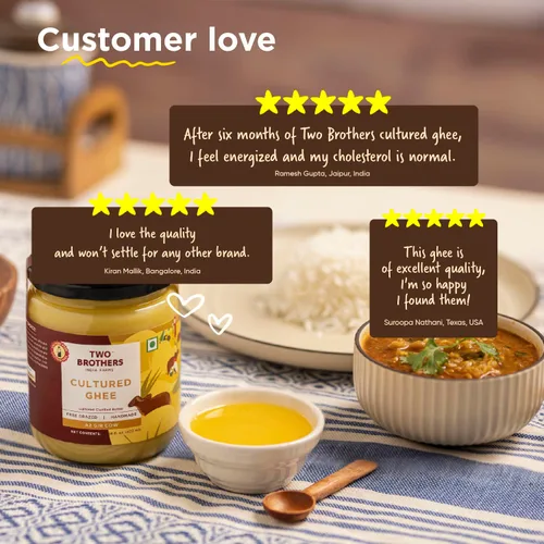 Miniatura 6 de Mantequilla Ghee A2 Orgánica Alimentada con Hierba de Vaca Gir Amigable para el Intestino Alternativa de Mantequilla Saludable Sin OGM, Libre