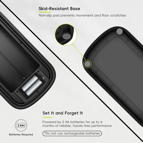 Miniatura 7 de EKO Astro Slim Basurero con sensor, 10L / 2.6 galones, papelera sin contacto con tapa de mariposa de cierre suave, papelera de acero inoxidable