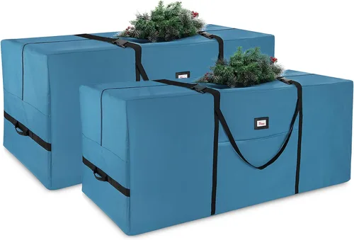 Hearth & Harbor - Bolsa de almacenamiento para árbol de Navidad - Bolsa para árbol de Navidad artificial con asas reforzadas, cremallera doble,