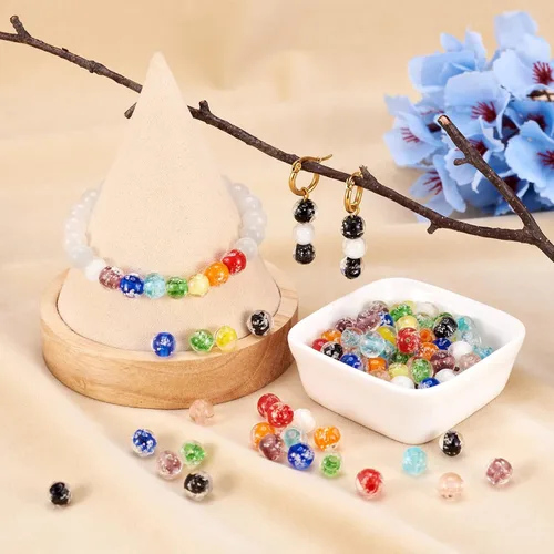 Miniatura 3 de Craftdady - Cuentas de vidrio soplado 2-2 colores mezclados