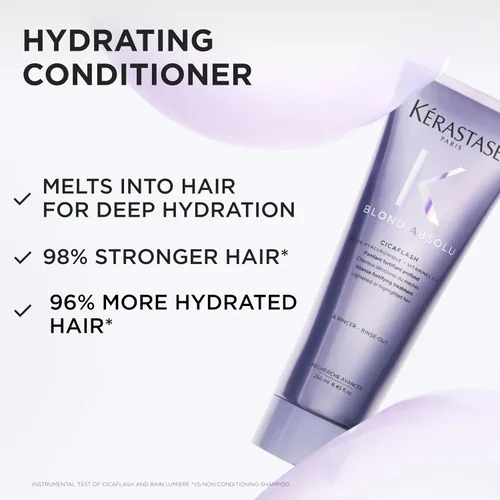 Miniatura 2 de Kerastase Blond Absolu Cicaflash acondicionador - Para cabello decolorado y dañado, fortalece y nutre, con ácido hialurónico, protege contra