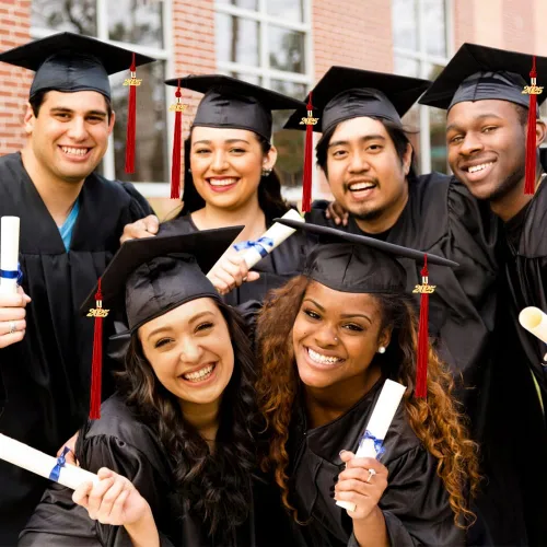 Miniatura 87 de Borla 2025, 1 unidad, borla de graduación para graduados 2025, borla 2025 con dijes de fecha dorada 2025 para fiestas de graduación, ceremonias