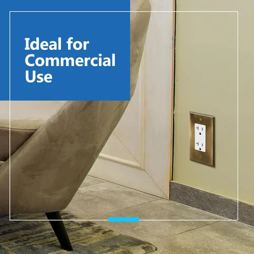 Miniatura 5 de LIDER Placa decorativa de pared de metal para interruptor o receptáculo, cubierta de salida de acero inoxidable, resistente a la corrosión