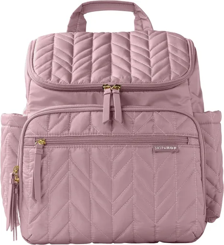 Miniatura 9 de Skip Hop Mochila Bolsa de Pañales: Forma, Bolsa de viaje multifuncional para bebé con cambiador y accesorio para cochecito, Salvia