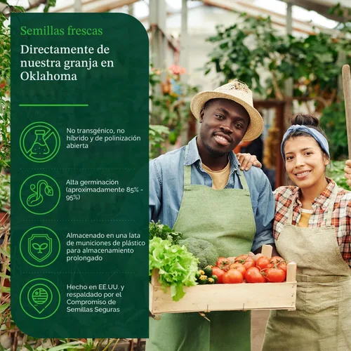 Miniatura 6 de Bóveda de semillas de supervivencia sin OMG – 23,000 semillas de vegetales, hierbas y frutas de polinización abierta para plantar – 144 variedades