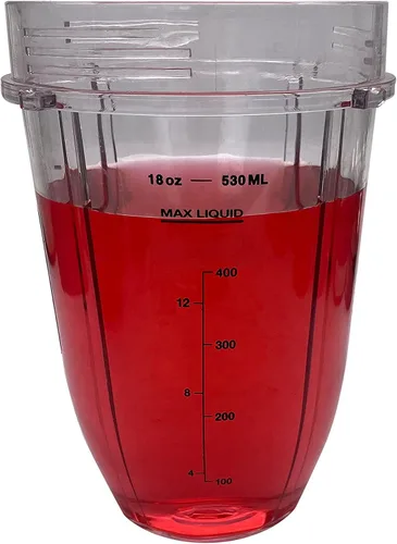 Miniatura 2 de Taza de repuesto de 18 oz/24 oz con tapa de boquilla con cuchillas extractoras Pro con engranajes de 6 machos, compatible con Nutri Ninja Pro