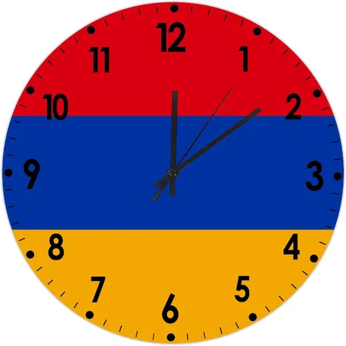 Miniatura 393 de Cheyan Reloj de pared con bandera de Canadá de 12 pulgadas, silencioso, sin tictac, de PVC, funciona con pilas, reloj redondo decorativo, regalo