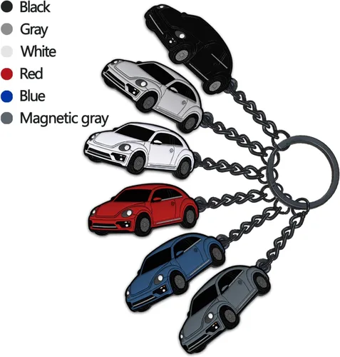 Miniatura 4 de Llavero para Volkswagen New Beetle,Para Volkswagen New Beetle Accesorios 2005-2022,Llavero de metal Negro