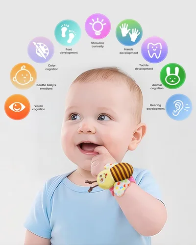Miniatura 10 de Bloobloomax Juguetes de sonajeros para bebés de 0 a 12 meses, juguetes para bebés de 3 a 6 meses, juguetes de manos y pies para recién nacidos de 0