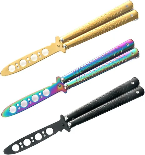 Juego de 3 Herramientas de Entrenamiento, Herramienta de Práctica con Diseño de Color Genial, Acero Inoxidable Completo, Juego de 3 Colores (color 2)