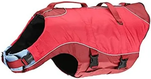 Miniatura 4 de Chaleco salvavidas para perros Kurgo Surf N Turf, rojo burdeos, S, Rojo/Rojo