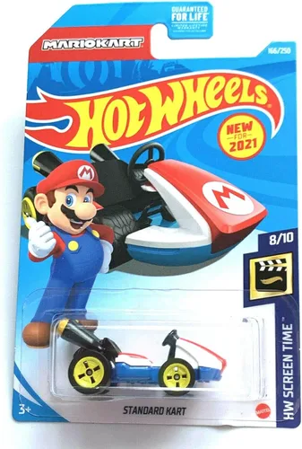 Hot Wheels Mario Kart Go-Kart, rojo, escala 1:64, metal fundido a presión, niños, niños