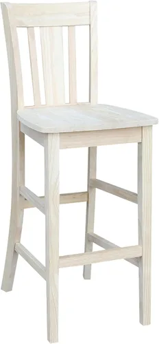 Miniatura 18 de Taburete de comedor de madera maciza San Remo - Altura del asiento de 24 pulgadas, sin terminar