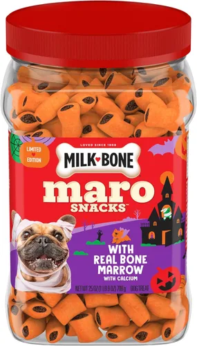 Miniatura 11 de Milk-Bone MaroSnacks - Golosinas para perros, carne de res, 15 onzas (paquete de 6) con médula ósea real y calcio