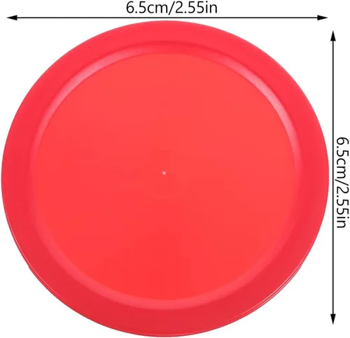 5 unidades de mini discos de mesa de hockey de aire rojo de 1.969 in mesa de disco nuevo de 2 pulgadas conveniente y atractivo juegos de mesa de