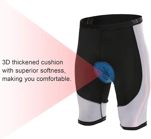 Miniatura 6 de Conjunto de camiseta de ciclismo para hombre, camiseta reflectante de secado rápido y pantalones cortos de ciclismo acolchados 3D, M