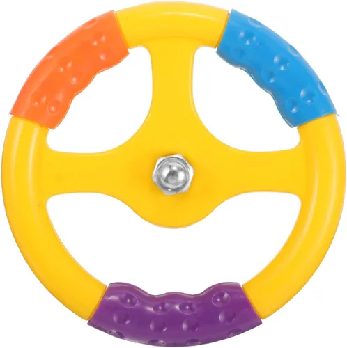 Alipis Volante de juguete para niños para parachoques de 6.49 pulgadas, volante universal de plástico duradero con tornillo para niños, juego de