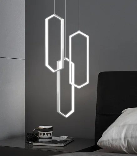 Miniatura 21 de Lámpara colgante regulable de 3 anillos para ajustar mini lámpara LED de techo para cocina, isla, comedor, sala de estar, dormitorio, dorado