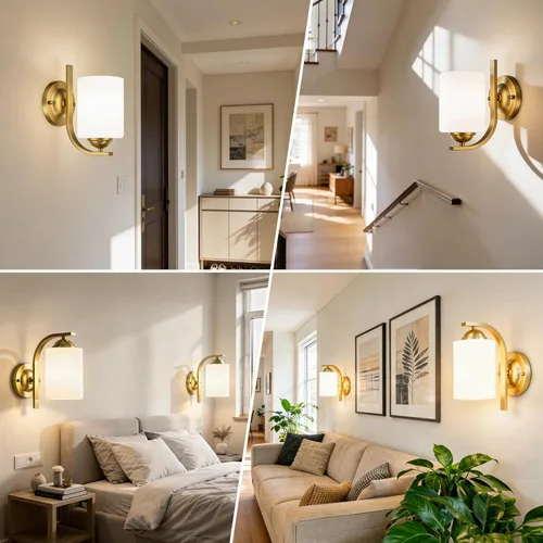 Miniatura 9 de Apliques de Pared Luces Lámpara para Dormitorio Baño, Accesorios de Luz de Tocador Modernos, Linternas de Iluminación de Montaje en Pared