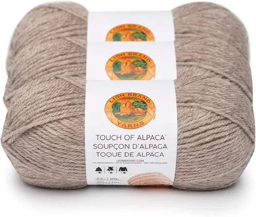 Miniatura 27 de Lion Brand Yarn (1 madeja) Hilo Touch of Alpaca, Carmesí