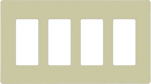 Miniatura 114 de ENERLITES Placas de pared decorativas sin tornillos, cubiertas de tomacorrientes seguras para niños, tamaño de 4 posiciones, 4.68" H x 8.30" L, Negro