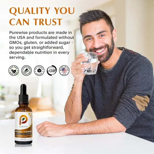 Miniatura 7 de Gotas líquidas de cúrcuma orgánica con pimienta negra, absorción mejorada, curcumina, apoyo articular e inmunológico, mezcla de jengibre y canela, 2