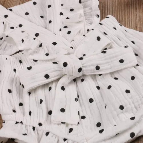 Miniatura 5 de Mameluco con volantes para bebé recién nacida, con diadema, ropa de verano