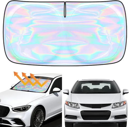 Miniatura 27 de Parasol para parabrisas Rivian R1S R1T 2022-2026 – Parasol compatible con Rivian R1S R1T plegable para ventana delantera, protector de visera solar