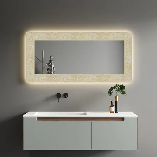 Miniatura 2 de AbaBoorty Papel Tapiz con Borde Floral Beige para Decoración 196"X4.1" Despegar y Pegar Borde de Pared Impermeable Adhesivo de Azulejos Papel Tapiz