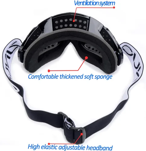 Miniatura 4 de Gafas de motocross para motocicleta ATV, todoterreno, motocross, carreras, MX UTV, resistentes al viento, a prueba de polvo, resistentes a