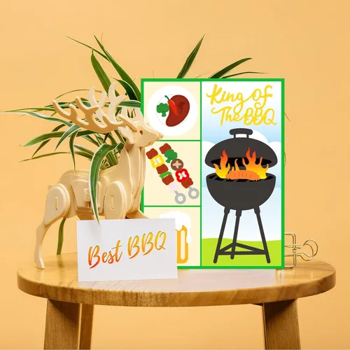 Miniatura 6 de GLOBLELAND Herramientas para asar a la parrilla, troqueles de corte para hacer tarjetas, troqueles de corte de barbacoa de primavera para bricolaje