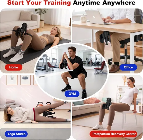 Miniatura 6 de Thigh Trainer, 10-135LB Adjustable Resistance Pelvic Floor Exercise Devices, Kegel Inner Thigh Exerciser with Leg Strap, Thigh Workout Equipment for