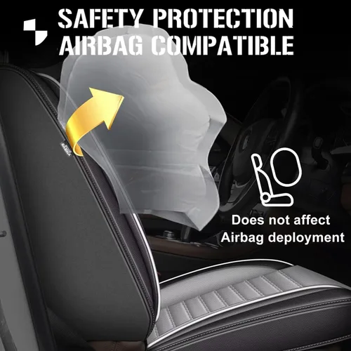 Miniatura 5 de TTX LIGHTING Juego completo de fundas de asiento de 5 asientos para Hyundai Santa Fe 2007-2026, cojín de asiento impermeable, piel sintética