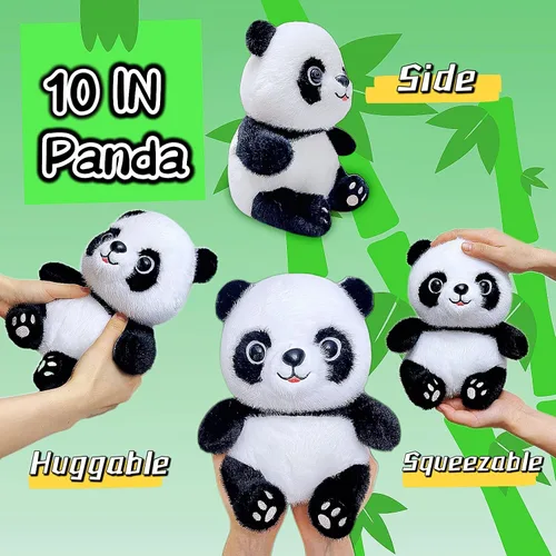 Miniatura 7 de Juguetes de Peluche de Oso Panda de 10 Pulgadas para Niños y Bebés, Lindos Juguetes de Oso Panda de Peluche, Osos de Peluche Suaves para Relleno