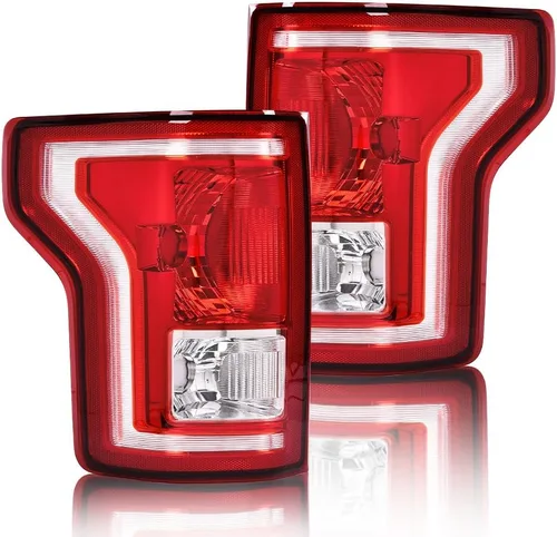 Miniatura 10 de CNNELL Conjunto de faro trasero compatible con Ford F150 SSV 2016-2017/Compatible con F150 2015-2017 (submodelo: Lariat, XL, XLT) Luces traseras