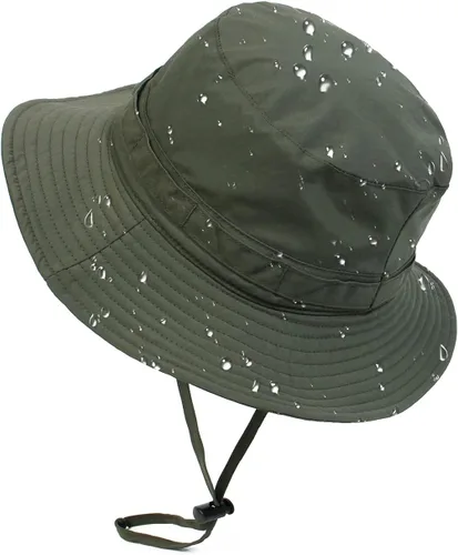 GEGEEN DOMOG Sombreros impermeables de secado rápido, sombrero de lluvia para exteriores, playa, pesca, senderismo, sombrero de sol con cuerdas