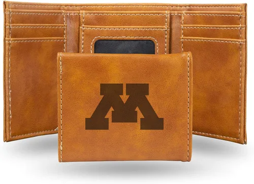 Miniatura 38 de NCAA Rico Industries - Billetera triple grabada con láser, con grabado láser, accesorio para hombre