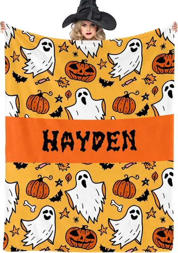 Miniatura 17 de Youltar Regalos temáticos de Halloween, manta de Halloween personalizada con nombre, regalos personalizados de Halloween para mujeres, hombres