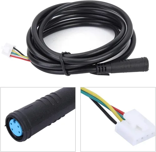 Miniatura 5 de Cable de alimentación de datos de scooter, 4.2 ft 4.17 pies 42 V caucho negro datos cable de alimentación Accesorios para Xiaomi Mijia M365 Scooter