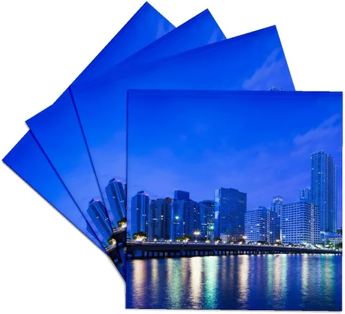 Miniatura 9 de 3dRose Danita Delimont - Florida - Estados Unidos, Florida, Miami, ciudad de Brickell Key, amanecer. - Juego de 4 posavasos - Soft (cst_205552_1)