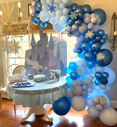 Miniatura 3 de Globos Azules Metálicos Globo Azul, 60 Piezas 12 Pulgadas Kit de Globos Azules Cromados Globos de Látex Azul Marino Perla Claro Macarrón