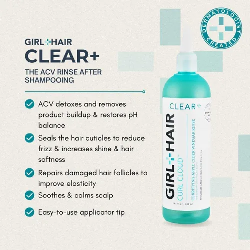 Miniatura 2 de GIRL+HAIR Juego de cuidado del cuero cabelludo ACV enjuague capilar + aceite para el cuero cabelludo y el cabello Vinagre de sidra de manzana