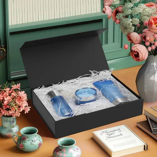 Miniatura 5 de MOZRRO Caja de regalo de 11.5 x 8.2 x 2.3 pulgadas, cajas de regalo para regalos de cierre magnético, cajas de regalo con tapas para regalos de Negro