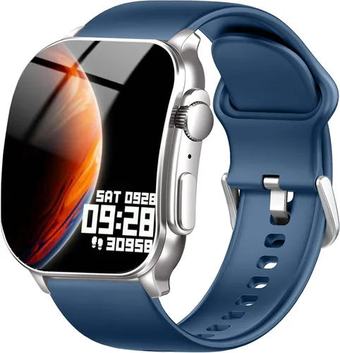 Reloj inteligente para hombres y mujeres, pantalla curva AMOLED de 2.01 pulgadas, rastreador de fitness con respuesta/hacer llamadas, más de 100