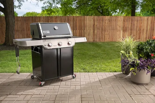 Miniatura 4 de Weber Genesis E-315 - Parrilla de gas propano líquido para cocina al aire libre, 3 quemadores, color negro