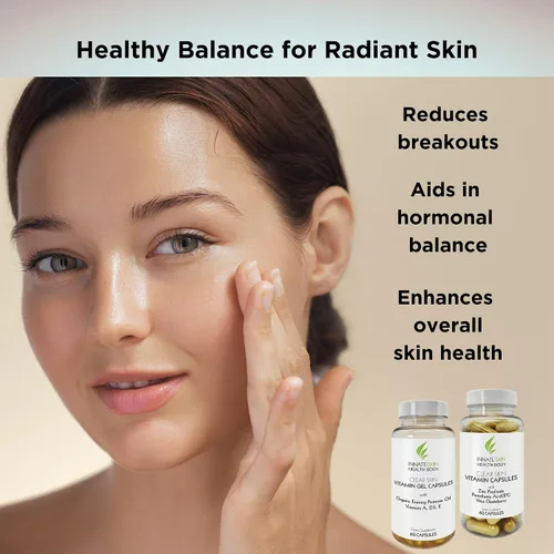 Miniatura 5 de Clear Skin - Paquete de vitaminas para el acné 20 antioxidantes, botánicos, minerales y vitaminas Pastillas hormonales y quísticas para el acné